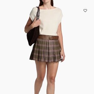 Ramy Brook  Derrick Plaid Belted Miniskirt Size 6